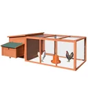 Hühnerstall Hühnerhaus Geflügelstall Kleintierkäfig mit Nistkasten Eierkiste mit 2 Fächern, Tanne, Draht, Asphalt, 223,5