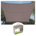 SONNENSEGEL - VIERECK - 5 x 5 m - BRAUNGRAU