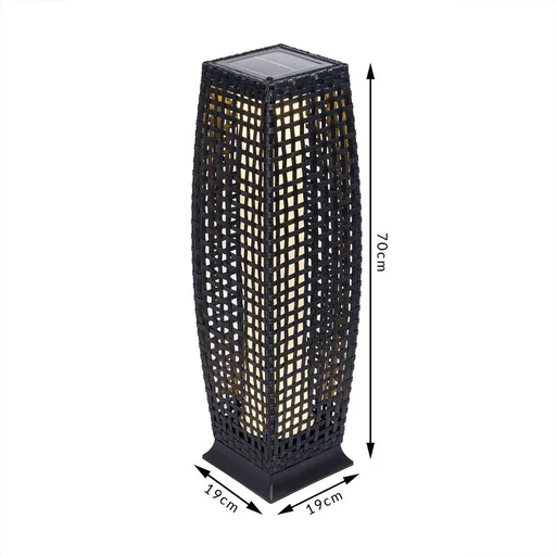 "Solar-Gartenleuchte Polyrotan 25 LED 70cm image"