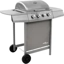 Gasgrill mit 4 Brennern silber