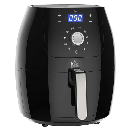 "Heißluftfritteuse Luftfritteuse Airfryer Edelstahl Frittierkorb 5,5L 1700W mit Digitalem LED-Touchscreen Heißluftfritteu image"