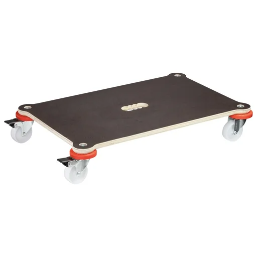 "Transporthilfe MM 1375, 71 x 44 x 12,5 cm, harte Rollen Ø 75 mm, Gleitlager, 2 Bremsen, Platte FSC®, Tragkraft 200 kg image"