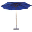Holz Sonnenschirm 300x245cm Gartenschirm Balkonschirm Blau