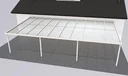 Terrassendach Premium, weiß, 10140 x 5060 mm - Polycarbonat Stegplatten 16 mm, klar