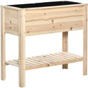 Erhöhter Pflanzkübel mit Regal Holz 90 x 40 x 81 cm