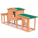 Outdoor-Kaninchenstall mit Dächern groß Holz