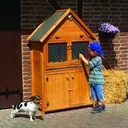 Kleintierstall "Susi" Spitzdach mit Unterschrank