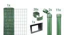 Fix-Clip Pro als Zaun-Komplettset, zum Einbetonieren, grün, Höhe 81 cm, Länge 25 m