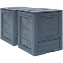 Komposttonnen 2 Stück 520 L 60x60x73 cm grau
