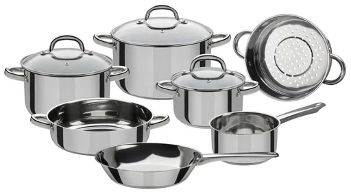"Montreal Topf-/Pfannenset, silber, Edelstahl, 10-teilig image"