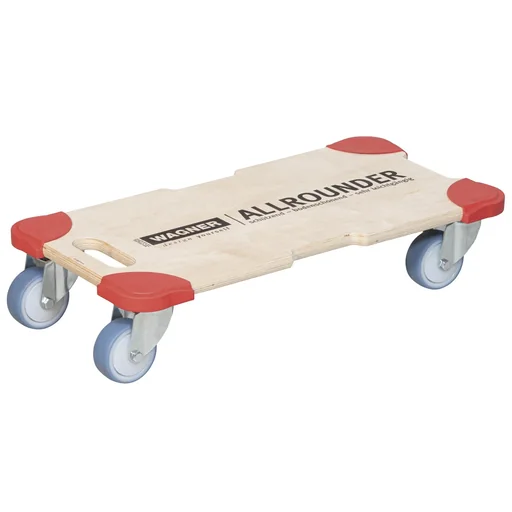"Transporthilfe MM 1322, 59 x 29 x 11 cm, softe Rollen Ø 80 mm Kugellager, Kantenschutz Multiplex FSC®, Tragkraft 400 kg image"
