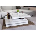 Couchtisch weiß | 3 Schichten | 360° dr