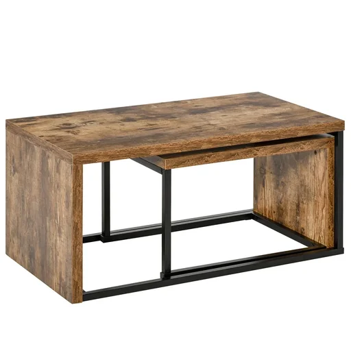 "2er-Set Couchtisch Satztisch Sofatisch Beistelltisch Kaffeetisch verschiedene Formen multifunktional elegant schlicht Me image"