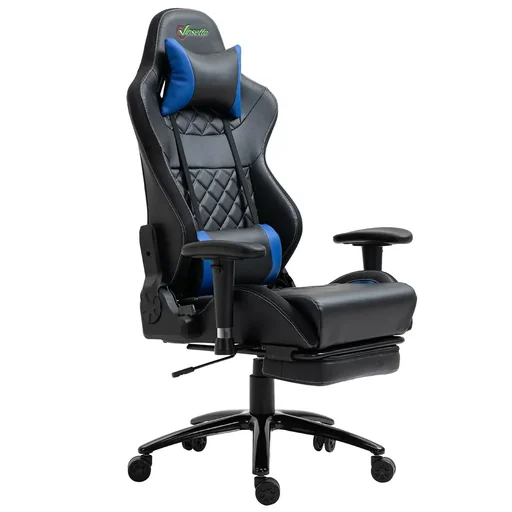"Gamingstuhl mit RGB LED-Leuchten Wippenfunktion Bürostuhl Schreibtischstuhl Fußstütze ergonomisches Design modern höhen image"