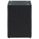 3-teiliges Beistelltisch-Set mit Glasplatte poly rattan schwarz