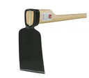 Rheinische Hacke, Schneide gerade, kantiges Haus, geschmiedet, Gr. 1, Eschen-Langstiel 135 cm