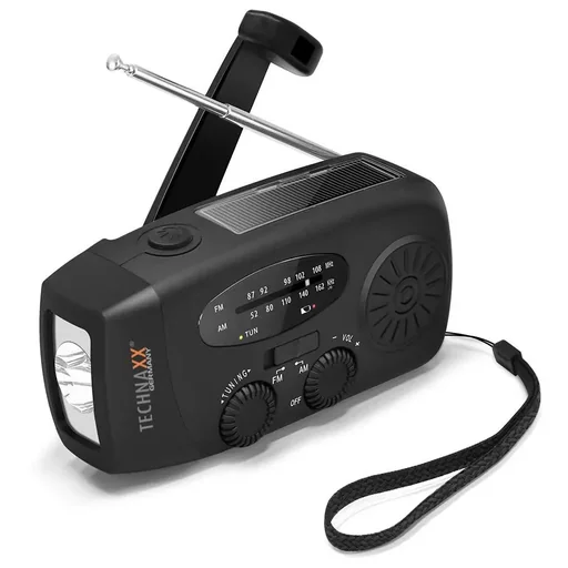 "Solar Kurbel Radio mit Taschenlampe image"