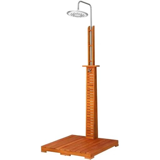 "Gartendusche - Eukalyptusholz - 210 cm - Duschkopf Ø20cm image"