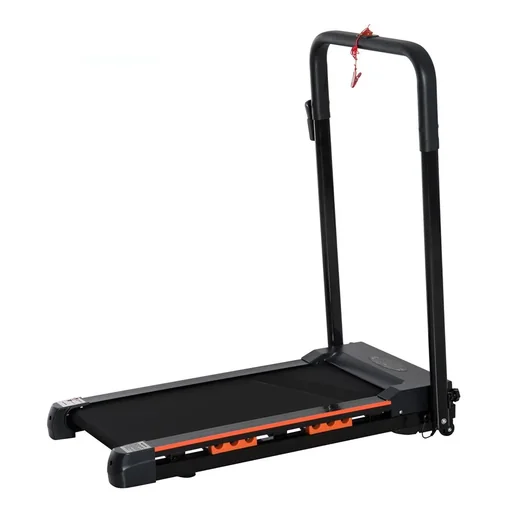"Elektrisches Laufband mit LCD Display, Faltbares Fitnessgerät, 1-6 Km/h, Stahl, Schwarz, 54 x 101 x 105 cm image"
