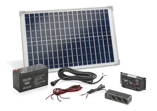 "Solar Inselanlage 20 Watt inklusive Akku und Mehrfachsteckdose image"