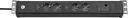 Steckdosenleiste Premium-Web-Line 4-fach, 19" Format ideal für Serverschränke, ÜSS bis 60.000A, schwarz