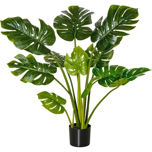 "künstliche Pflanzen 110 cm künstlicher Monstera Kunstpflanze Zimmerpflanze Dekopflanze Büropflanze Kunststofftopf für dr image"