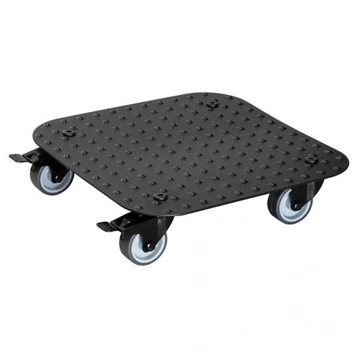 "Multi Roller MR 7008, 29 x 29 x 7,5 cm, softe Rollen Ø 50 mm, Gleitlager, 2 Bremsen, Alu Riffelblech, Tragkraft 150 kg image"