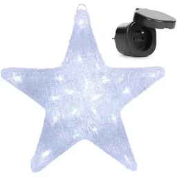 LED-Acryl-Weihnachtsstern - 30x5x30cm MIT Perel Smart home Wifi-Stecker für den 