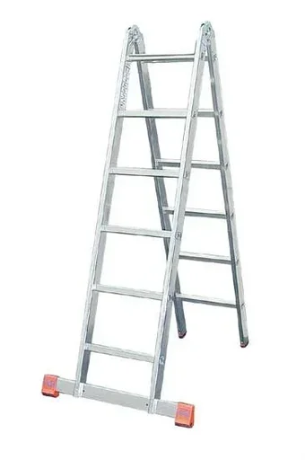 "Gelenk Doppelleiter Alu 2 X 6 Sprossenleiter image"