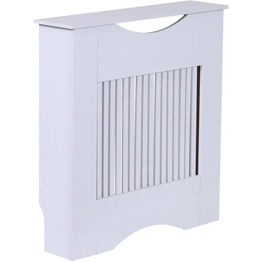 "Heizkörperverkleidung Abdeckung Heizungsabdeckung MDF Weiß 78 x 19 x 80,5 cm image"