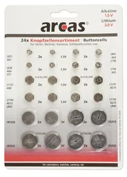 Alkaline und Lithium Knopfzellen Set - 24-teilig