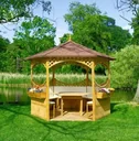 Pavillon "Palma" mit Bitumenschindeldach