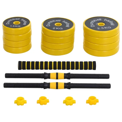 "25 kg Hantel & Langhantel ergonomisch hochwertig verstellbar 3-in-1 image"