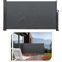 Koopman Windschutz für Terrasse - 3x1,4 m - Anthrazit - Einziehbar