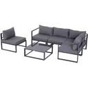Gartensofaset für 4 5 Personen grau