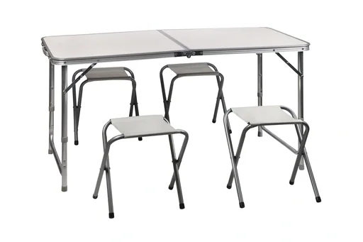 "Campingtisch Set faltbar mit 4 Klappstühlen image"