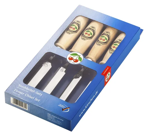 "Stechbeitelsatz 4-teilig mit Weißbuchheft image"