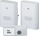 Funkgong Set " HT Twin ", 2 Empfänger, 1 Taster IP44, 8 Melodien