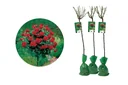 Blumenset mit 3 roten Standardrosen XXL 120-140 cm
