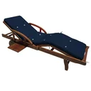 Garten-Kissen - Für Liege - Blau - 193x55x5cm