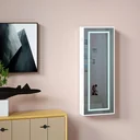 LED-Schmuckschrank weiß 31,5x9x110cm hängend