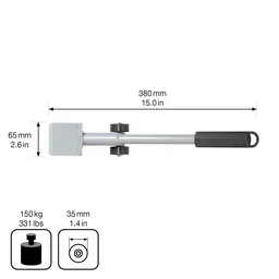 Transporthilfe MM 4121, 38 x 6,5 x 3,5 cm, softe Rollen Ø 40 mm, Möbelheber, Umz