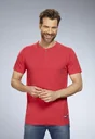 T-Shirt mit Knopfleiste, Farbe rot, Gr.L