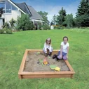 Sandkasten Jonas 120x120 mit weißer Abdeckplane