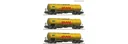 3er Set 4-achsigen Kesselwagen, Gattung Zacns, der GATX DHL
