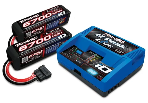 "Ladegerät LIVE EZ-Peak Plus 2971G + 2x 4S Lipo 6700 mAh 2890X EU-Version / 8S X-Maxx Ergänzungs-Paket image"