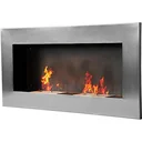 Wandkamin mit 2 Brennstoffbehältern silber