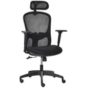 Bürostuhl mit Wippenfunktion Kopflehne Home-Office-Stuhl höhenverstellbarer Schreibtischstuhl ergonomisch 360°-Drehräder