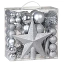 Kugeln 77 Stück - Silber - Durchmesser 5 cm