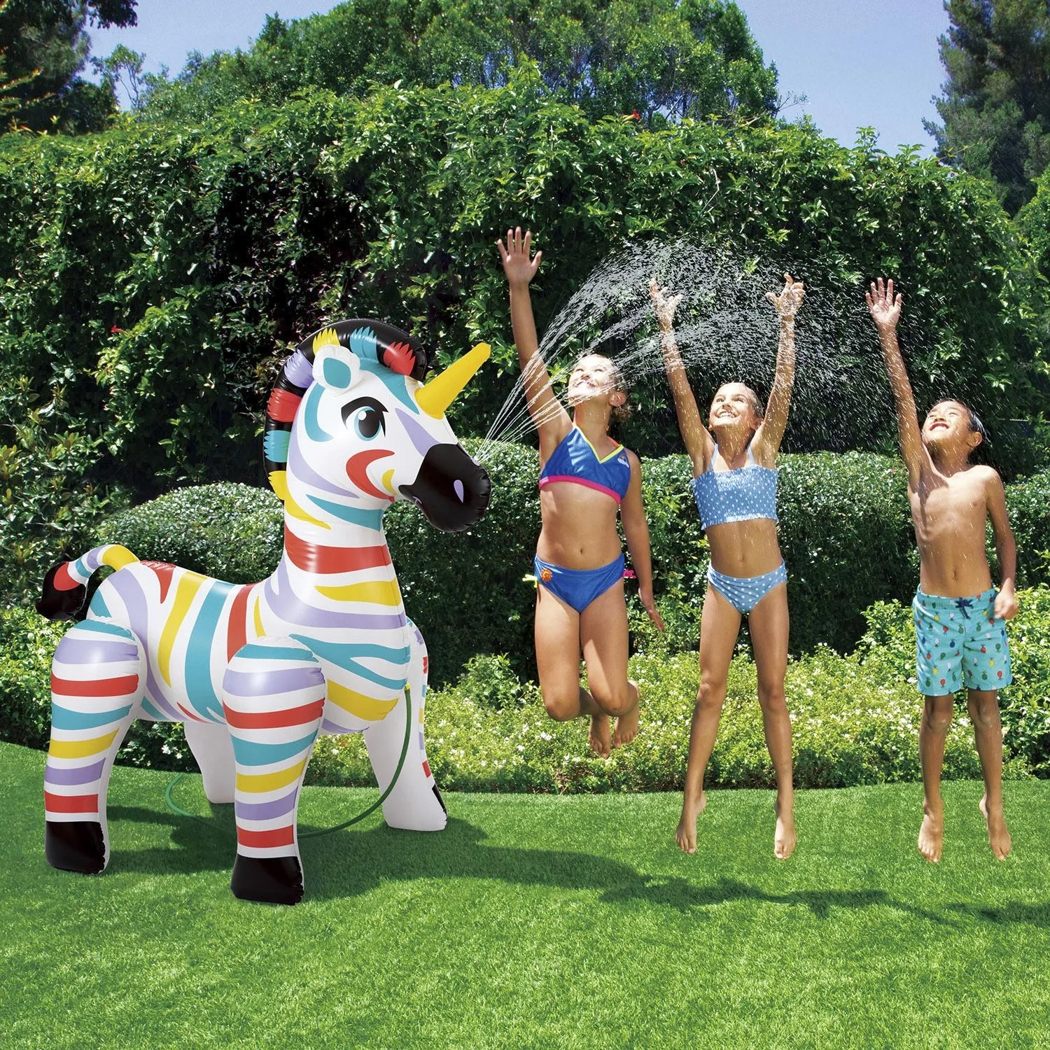 "Summer Waves Sprinkler Zebra 157x94x157 cm Bunt image"